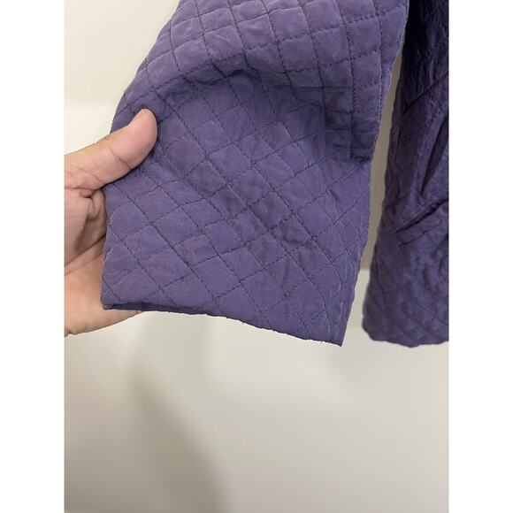 Eileen Fisher Silk Plum 3X Quilted Tussah Crinkle Jacket Asian Lagom Lagenlook - Picture 5 of 16